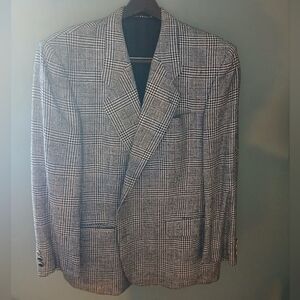 Lansons Houndstooth Checkered Blazer